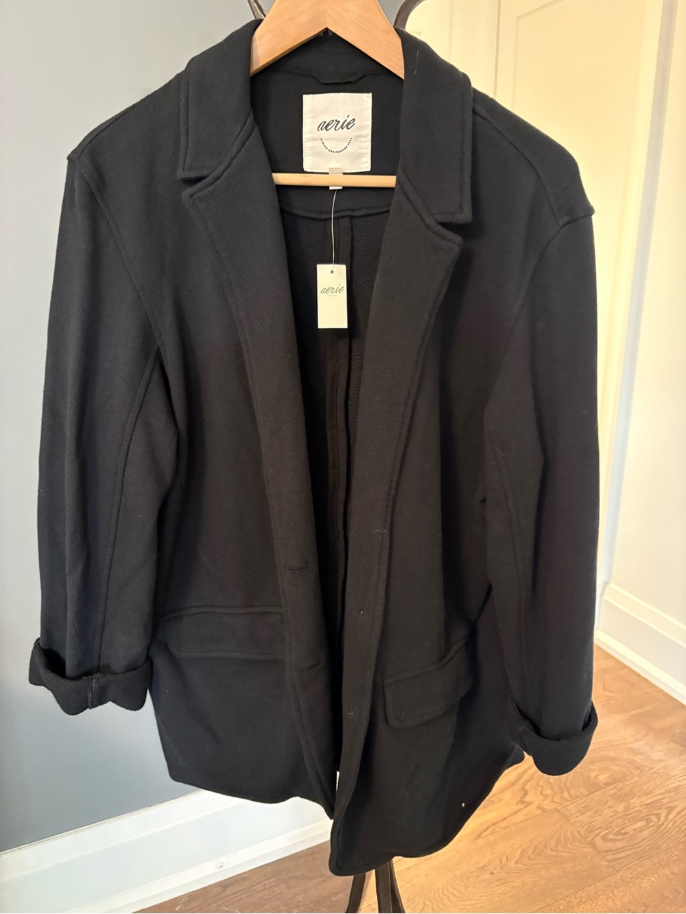 Aerie Women's Black Oversized Blazer Jacket size medium